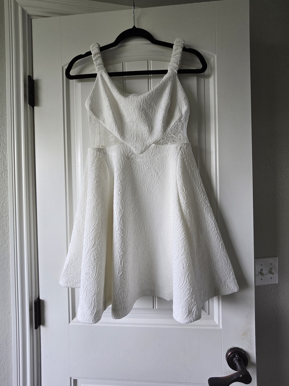 NWT Free People Brooklyn Mini Dress White Lace Fit & Flare Small Coquette Bridal - Picture 12 of 16